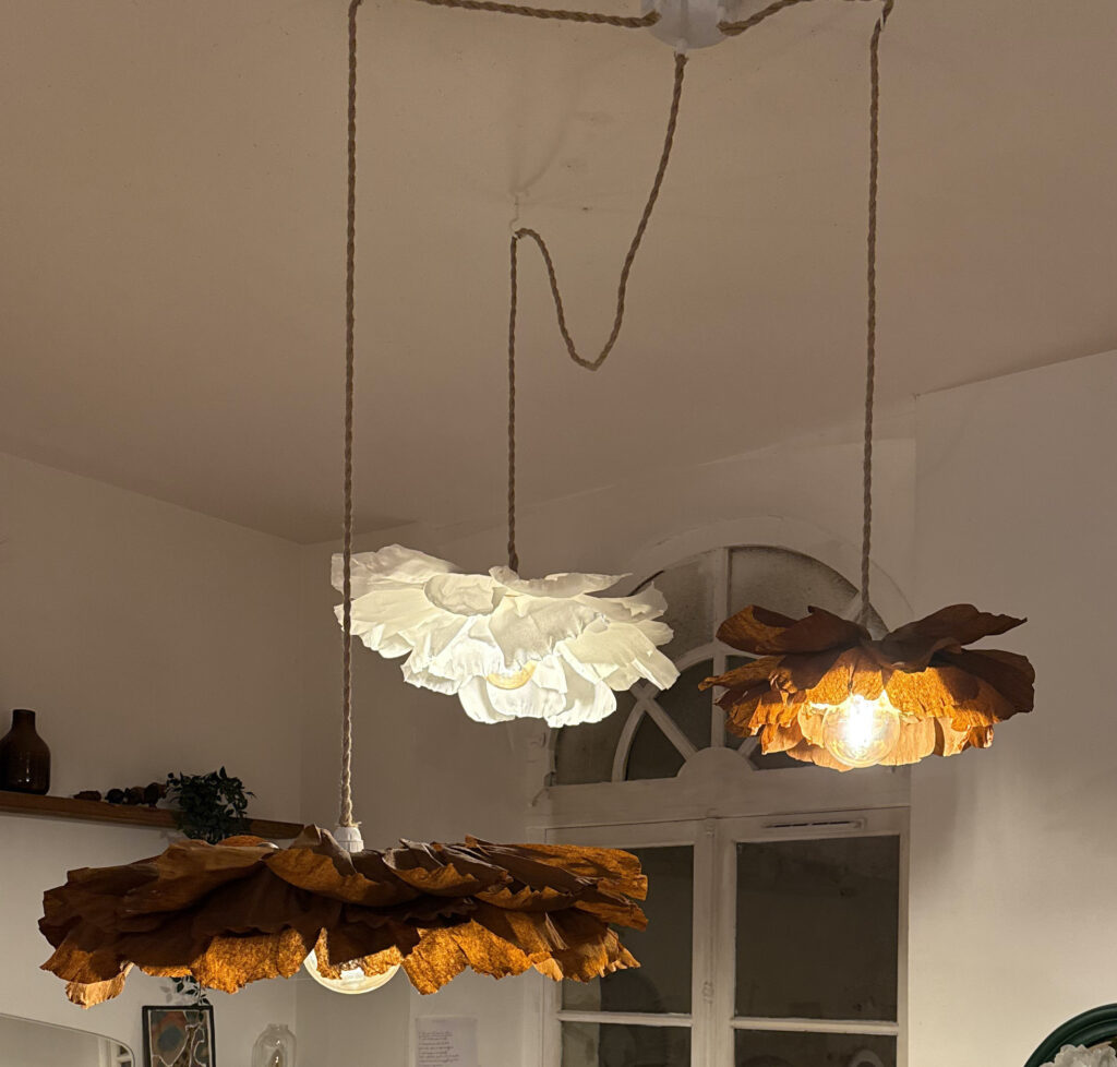 Luminaire artisanal – Vert Kaki