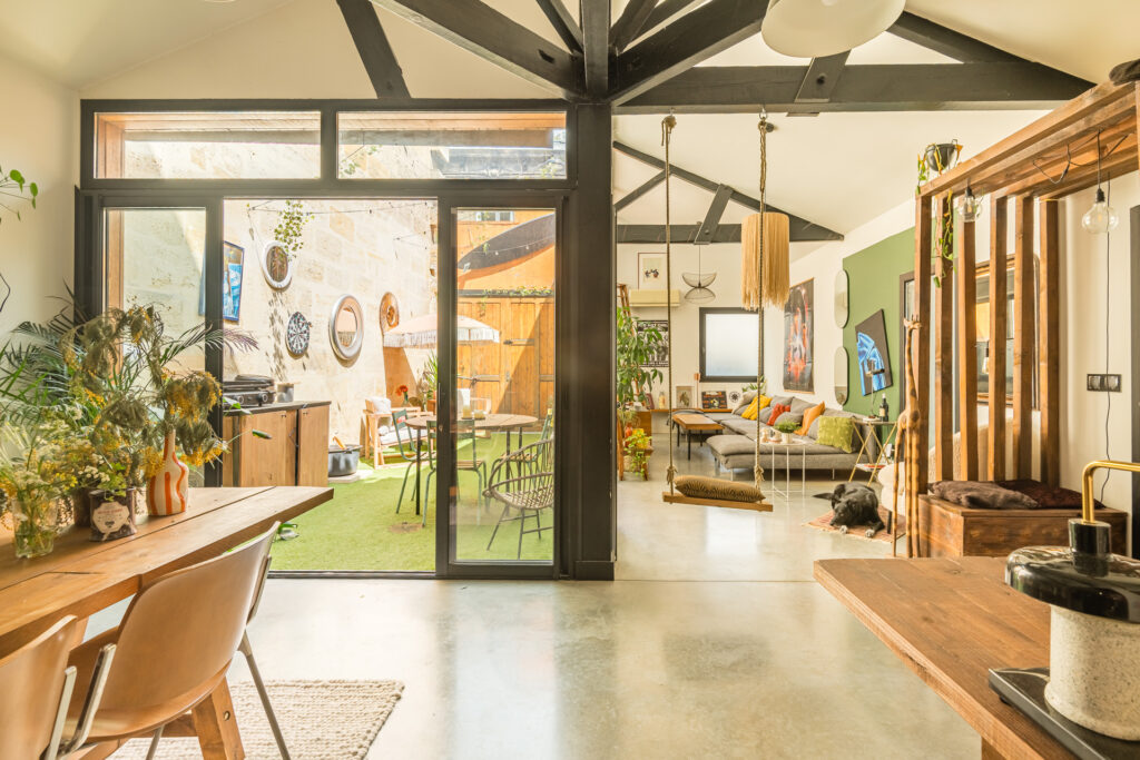 Décoration appartement loft 127m² rue Borie Bordeaux – Vert Kaki