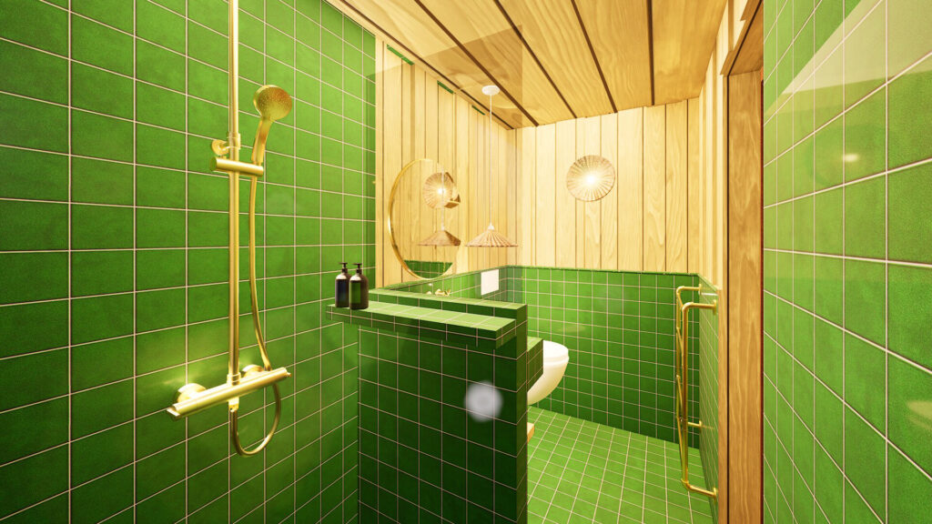 Salle de bain suite Méribel – Vert Kaki